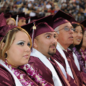 students at graduation