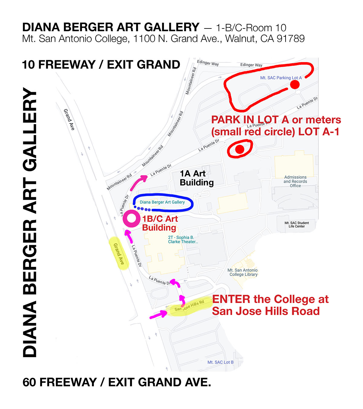 Map of the Diana Berger Gallery