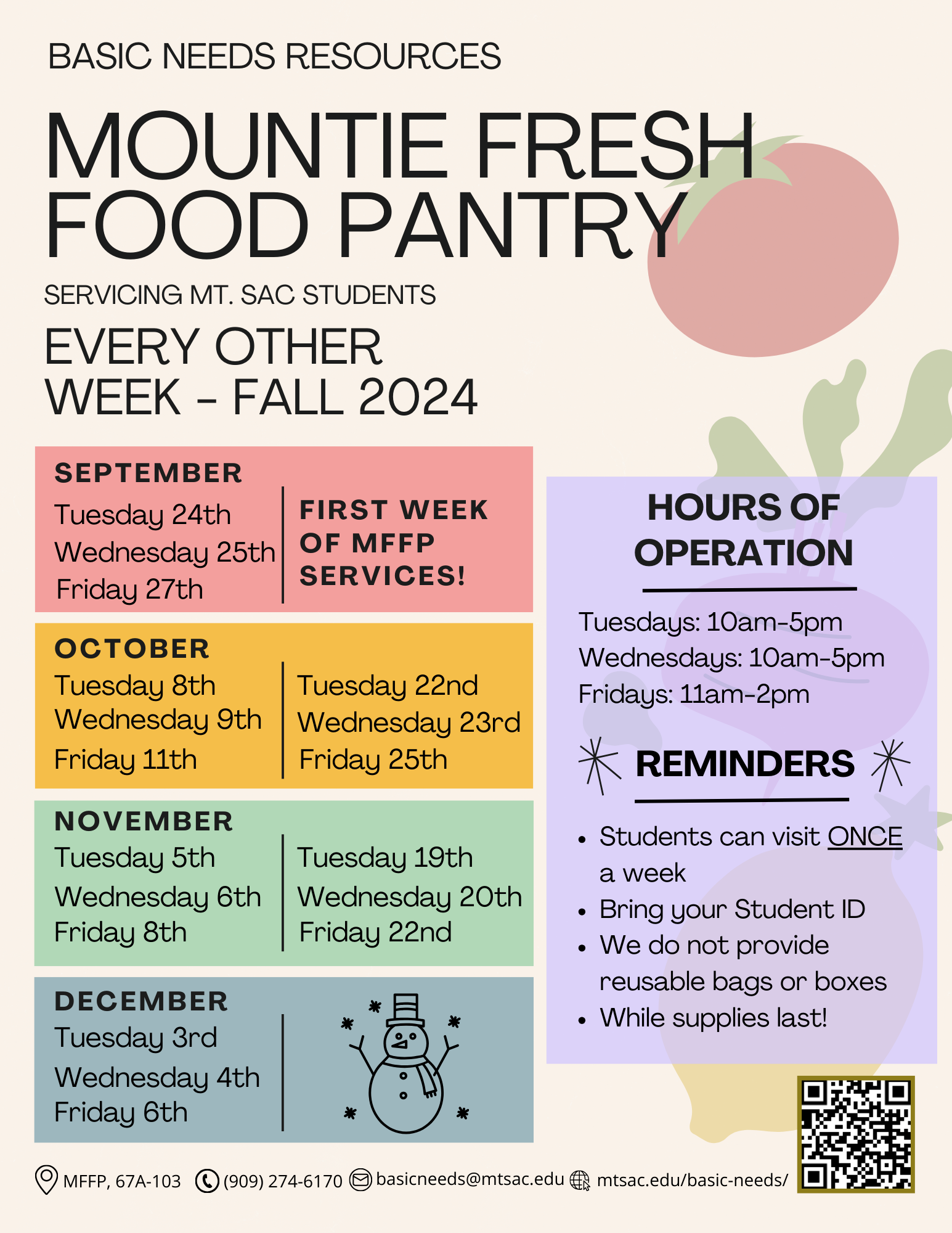 Mountie Fresh Food Pantry Flyer