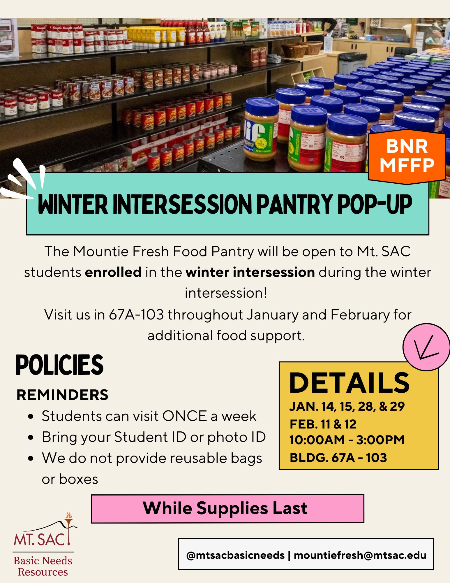 Pantry Pop Up