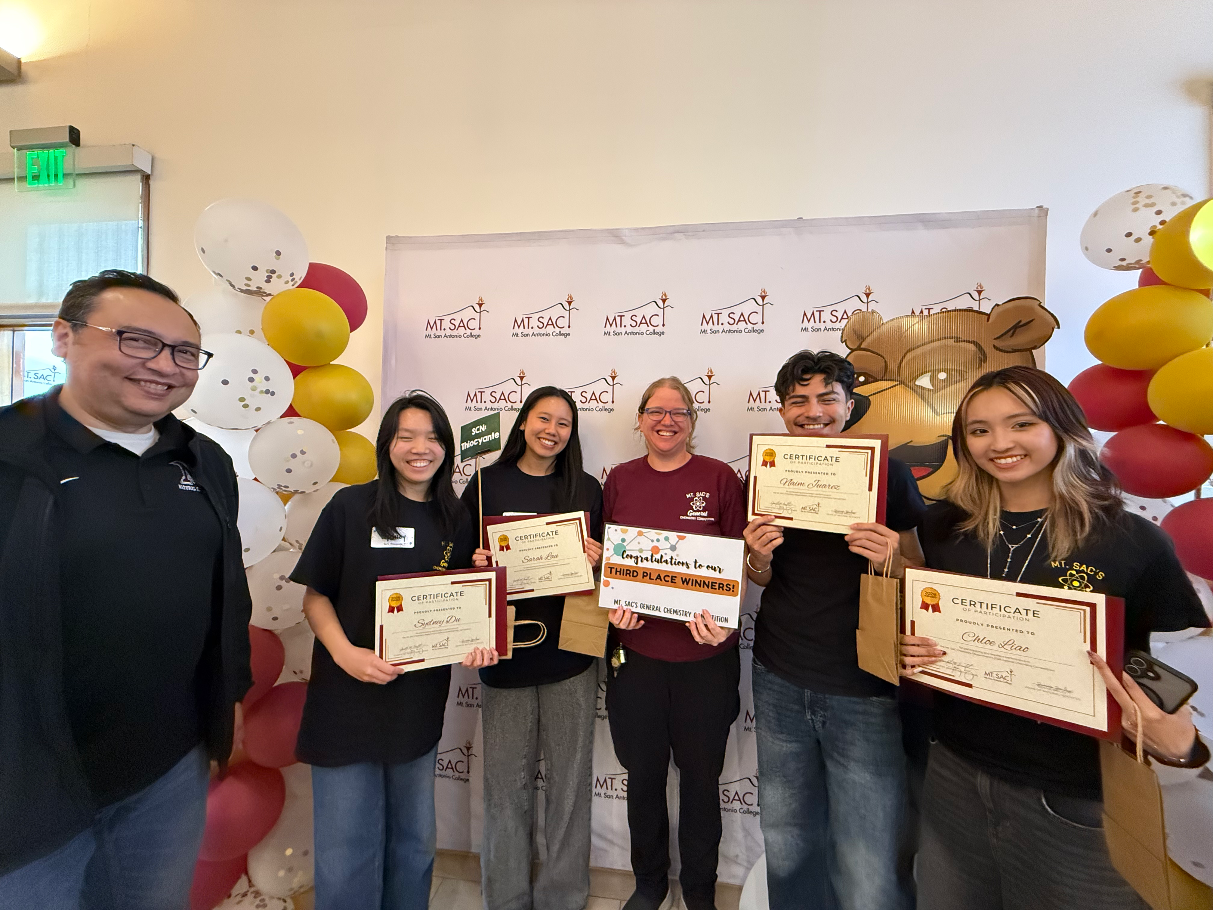 Third Place Winners of General Chemistry Competition