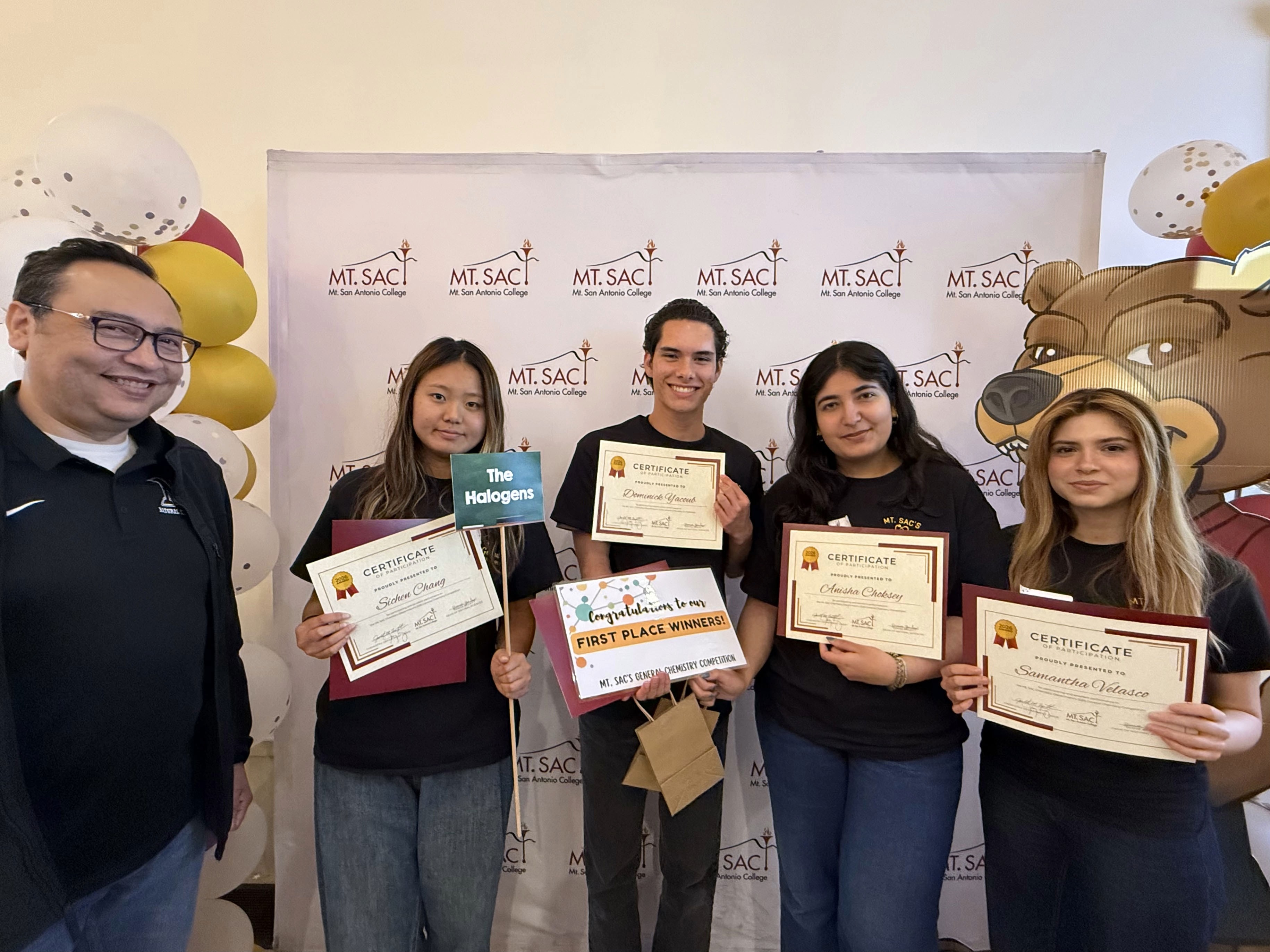 First Place Winners of General Chemistry Competition