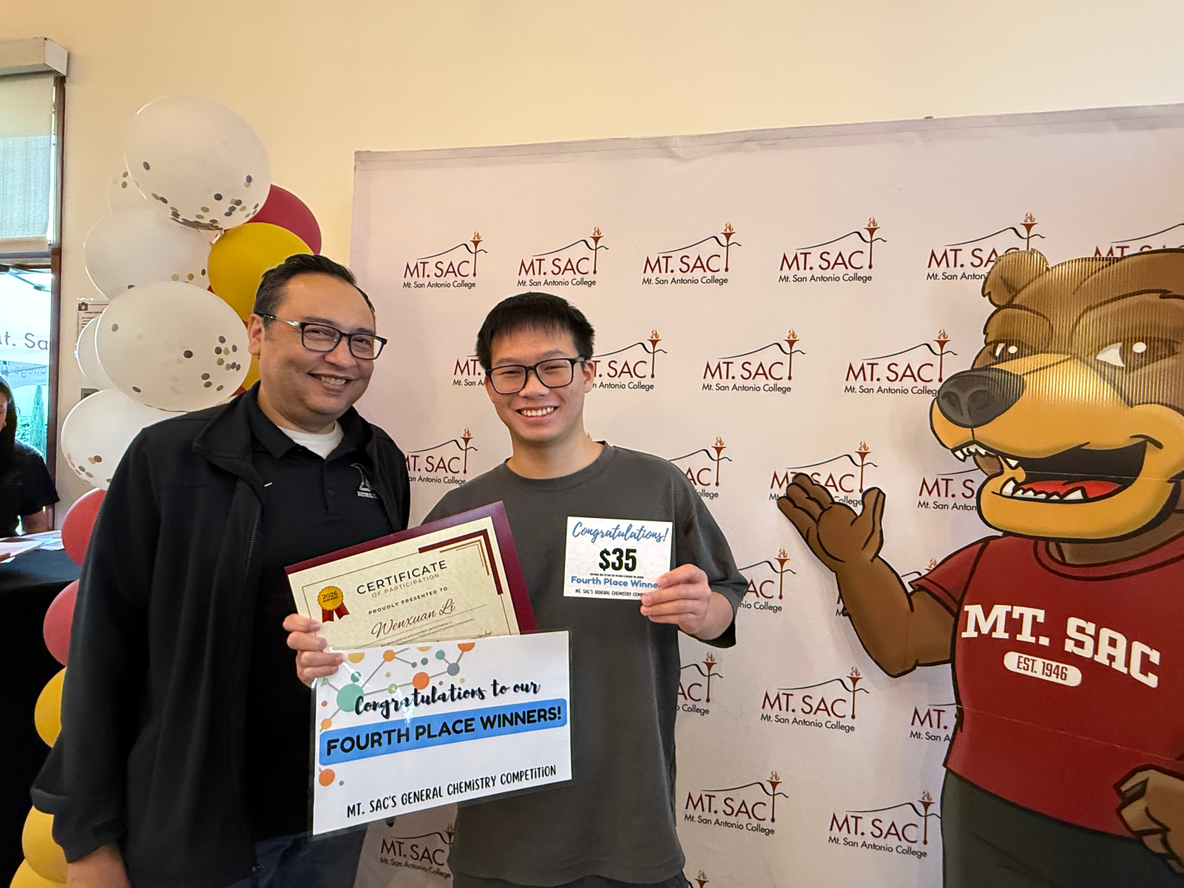 Fourth Place Winners of General Chemistry Competition