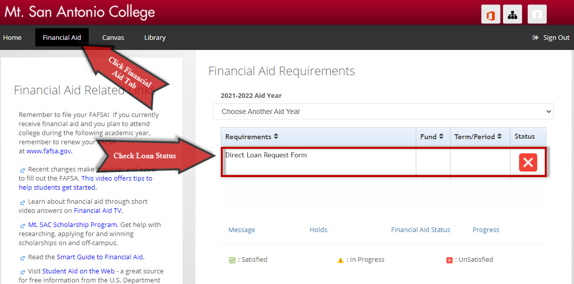 Mt. SAC Student Financial Aid Portal