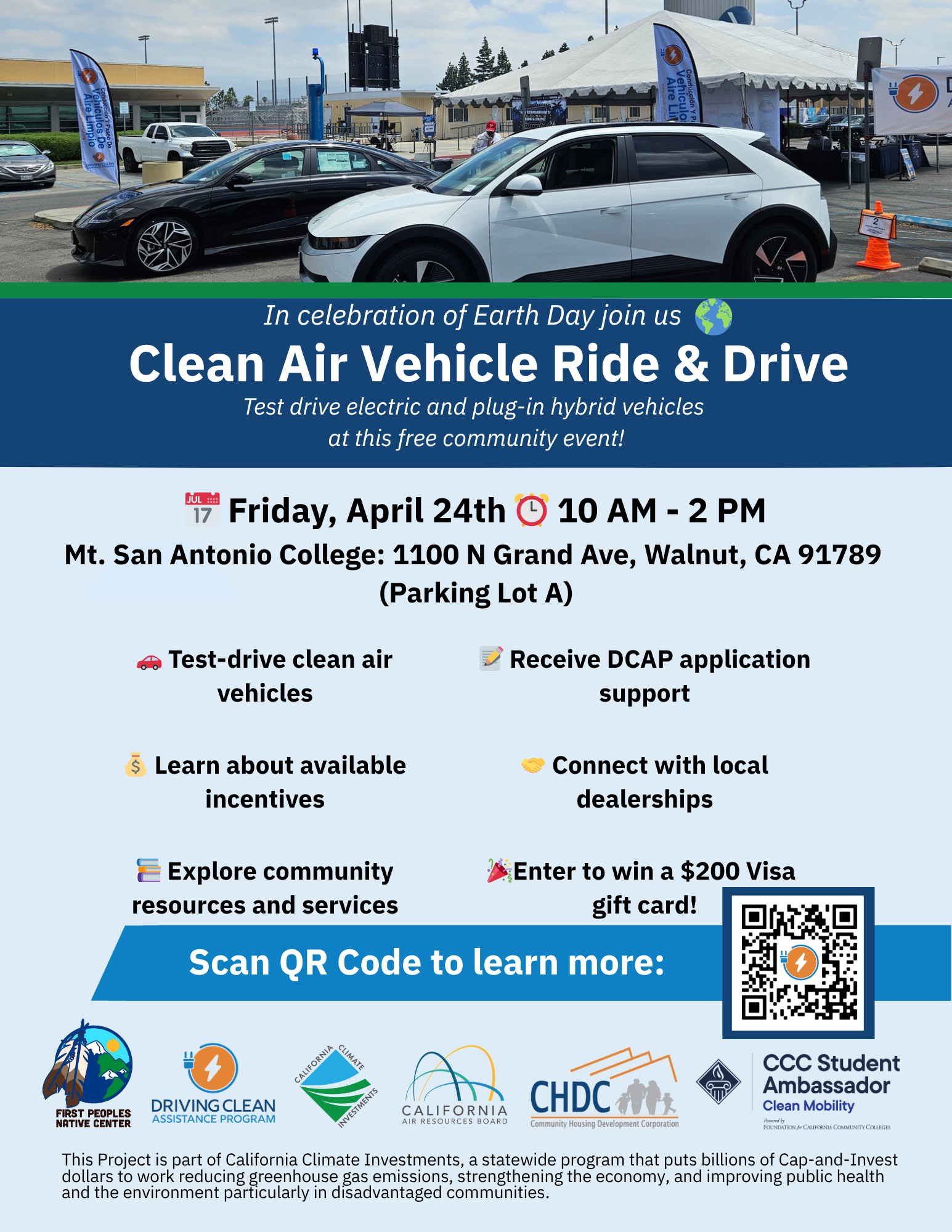 Electric Vehical Event April 24th Parking lot A 