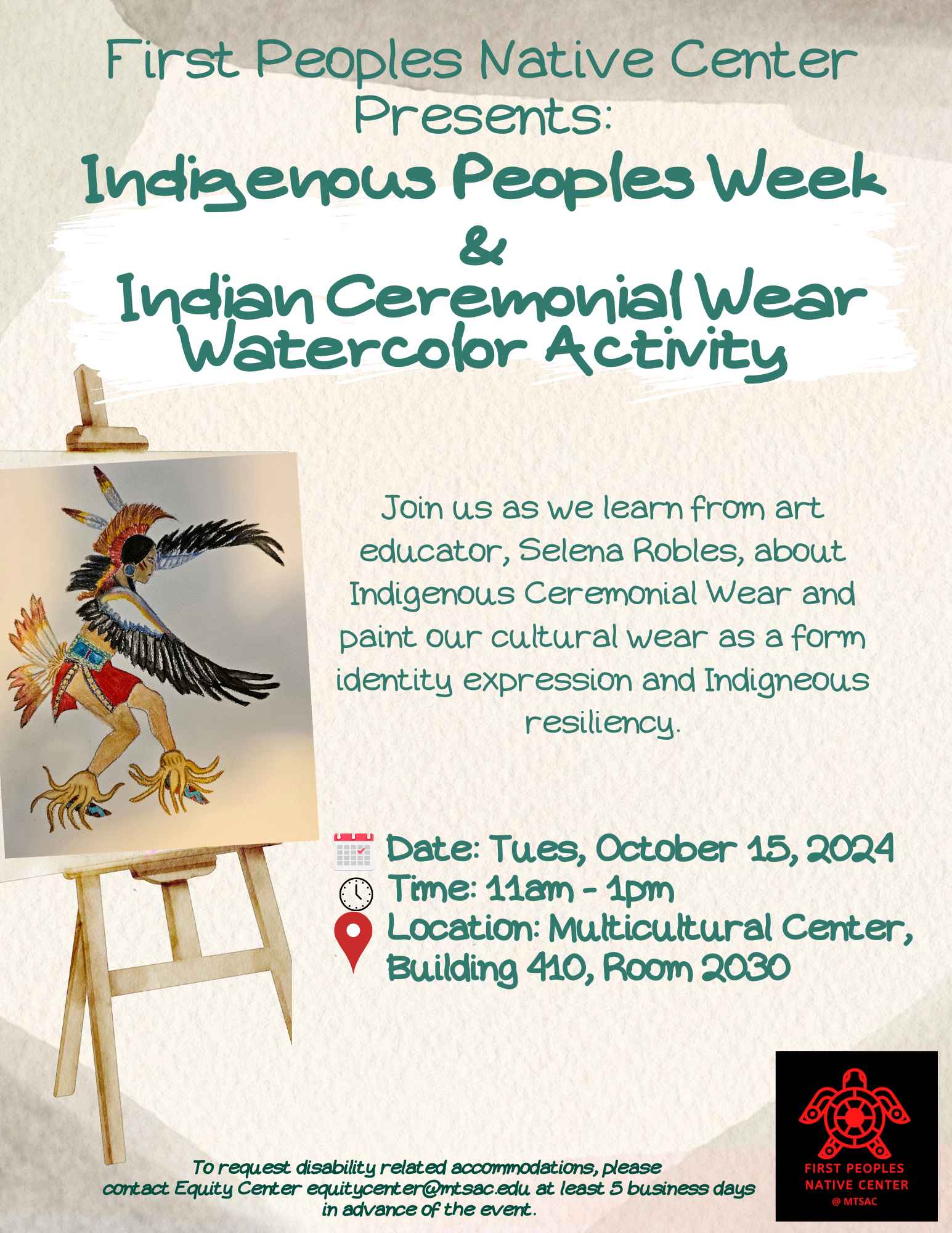 Indian Ceremonial Wear Watercolor Activity