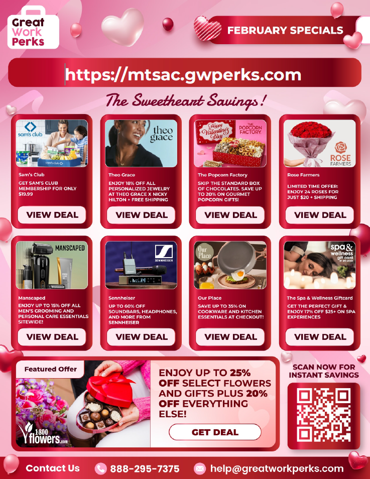 February 2026 Discounts for Employees
