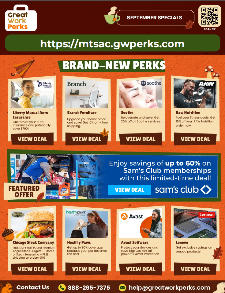 September Discounts for Employees