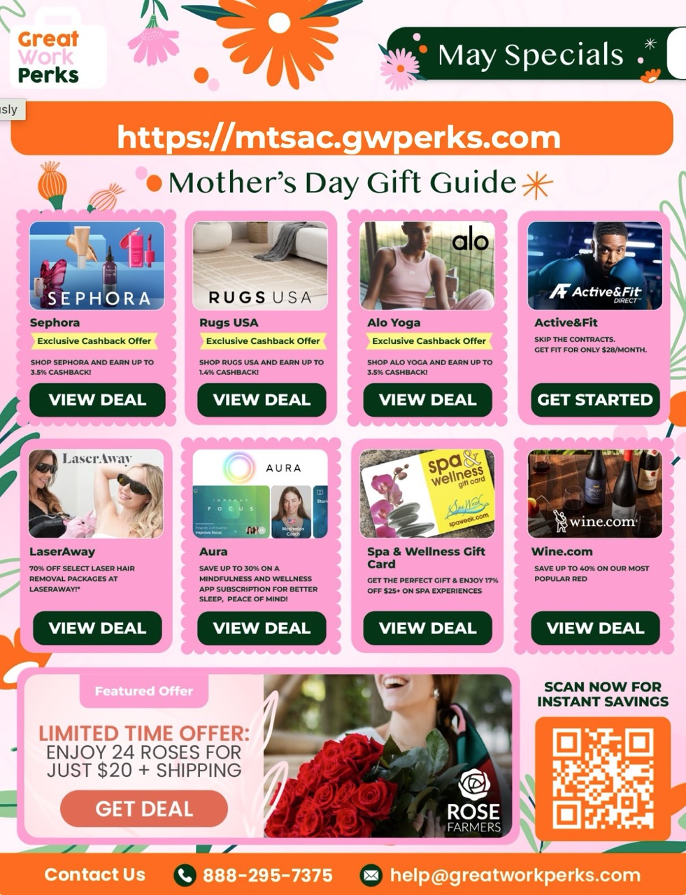 May 2026 Discounts for Employees
