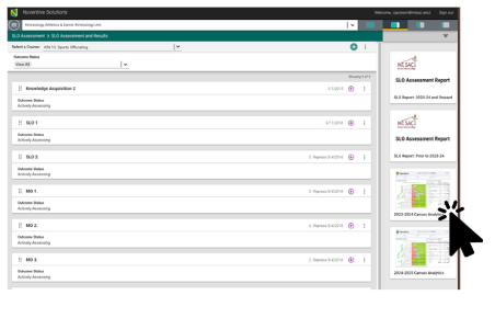 screeshot of canvas on nuventive
