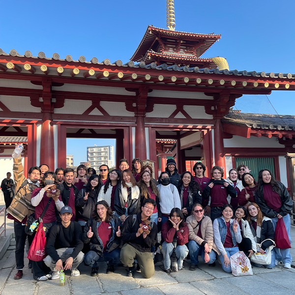 A group of students in Osaka, Japan