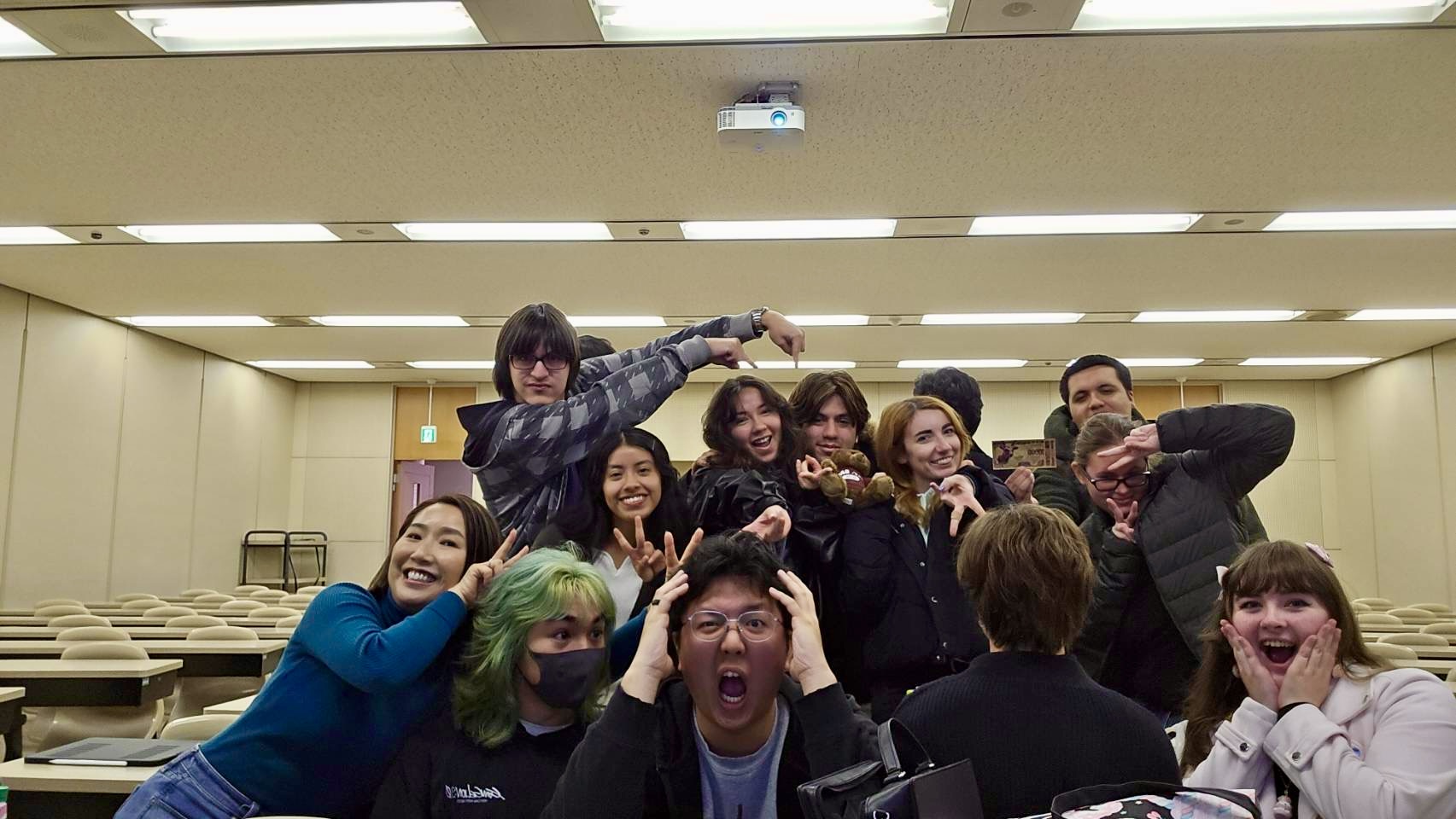Students in class during the Osaka, Japan study abroad 