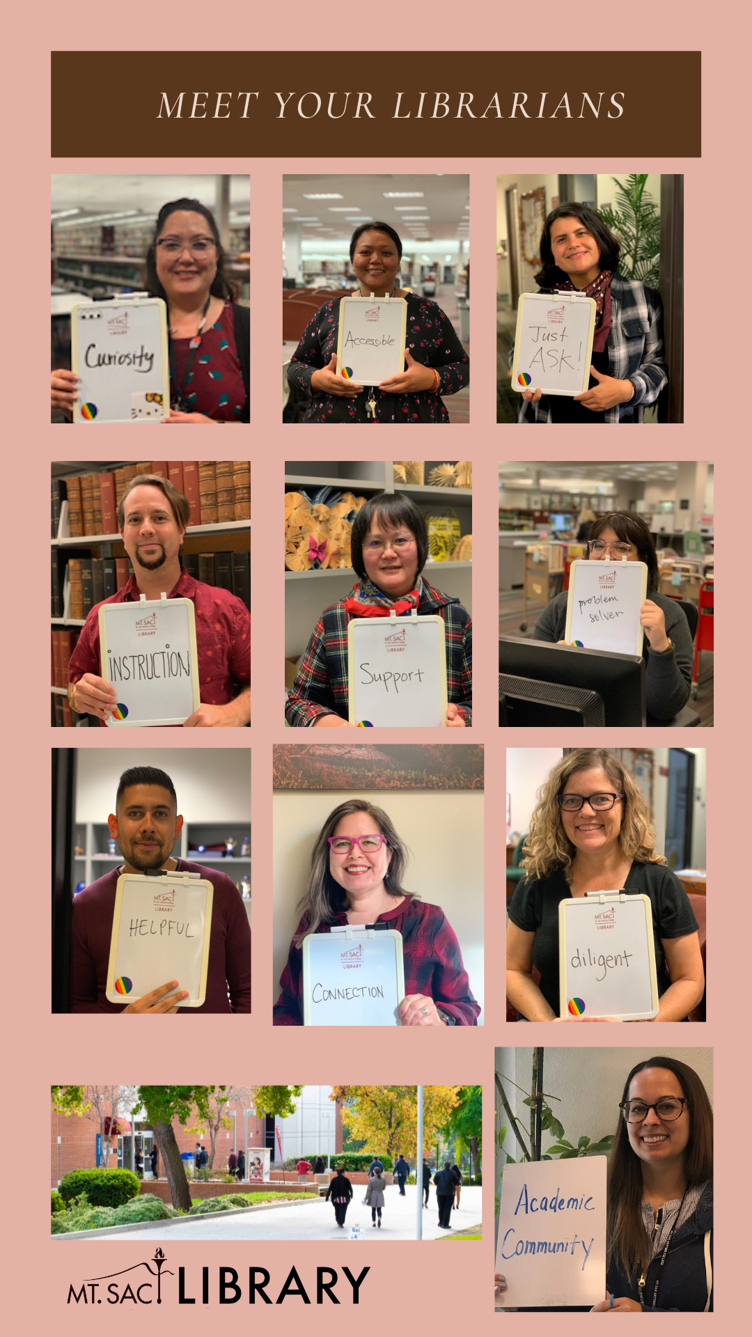 Portraits of Mt. SAC Librarians