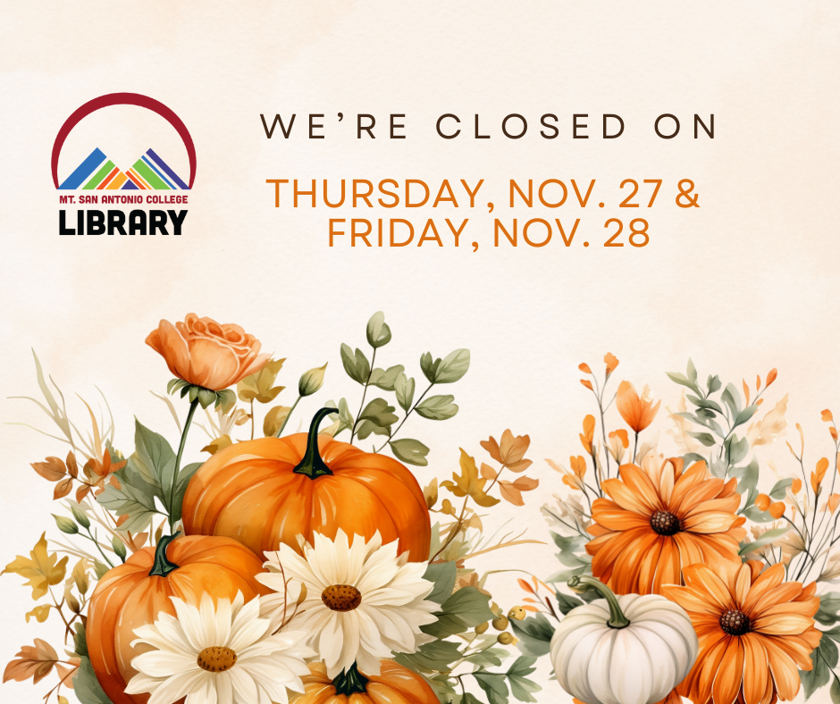 Library is closed on Nov. 27 and 28