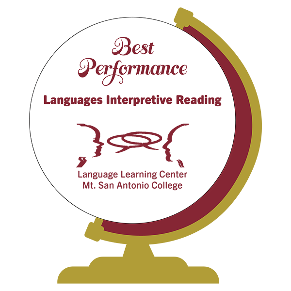 Best Performance Languages Interpretive Reading contest globe logo 