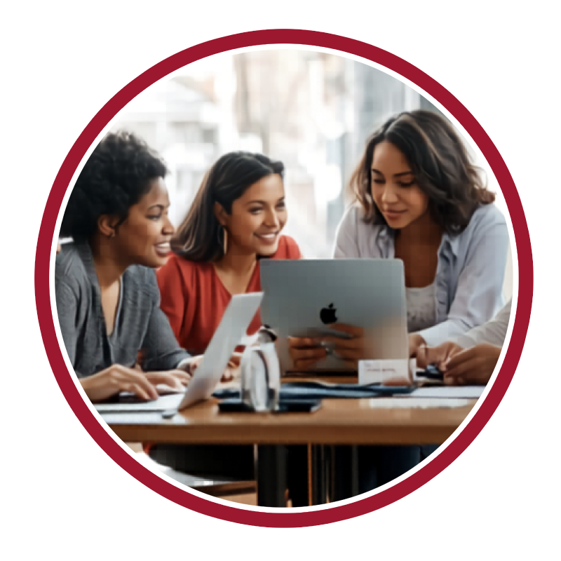 Students Studying at table