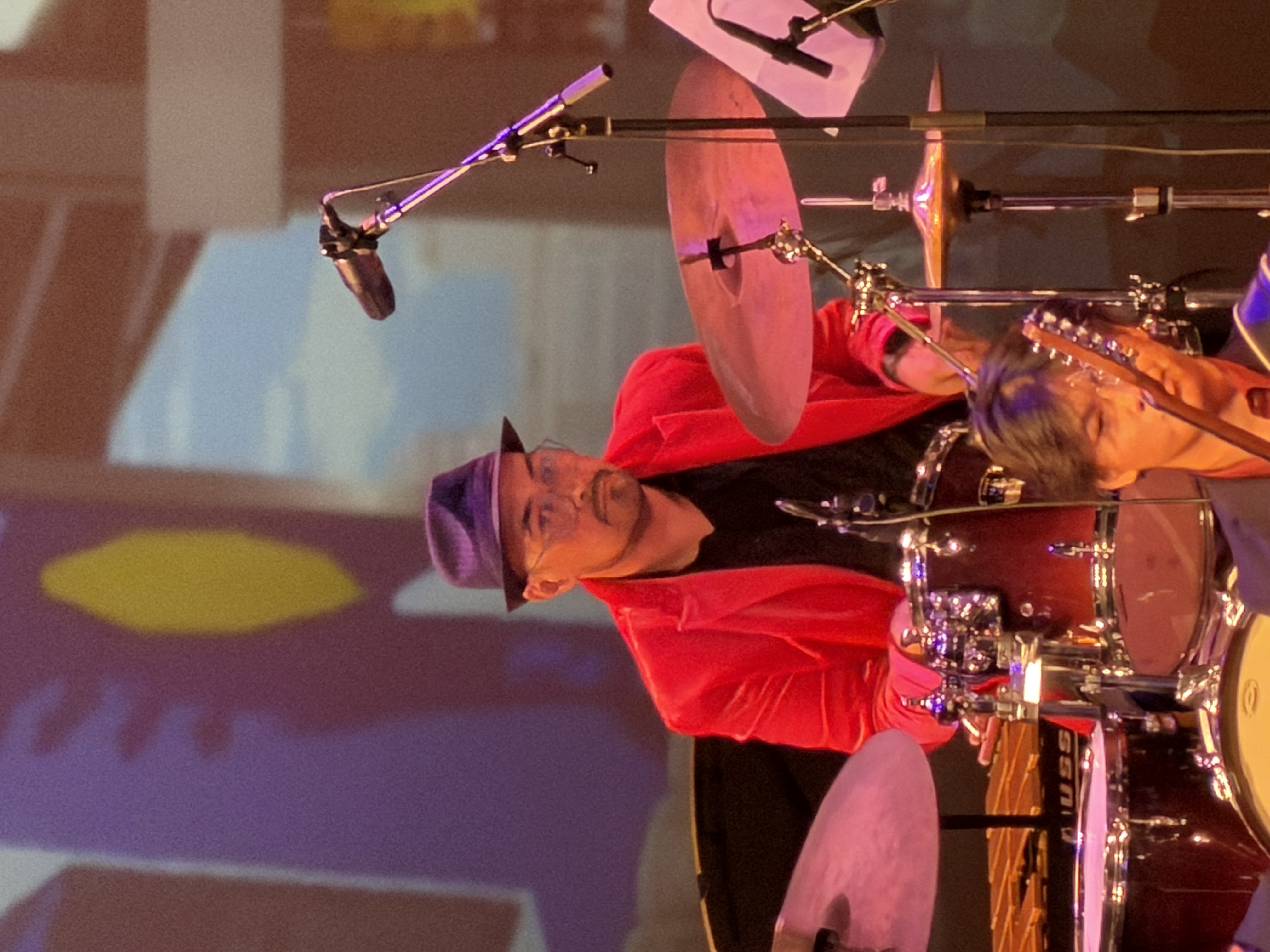 Drummer in a red jacket
