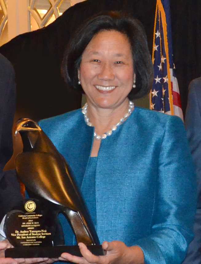 Audrey with her award