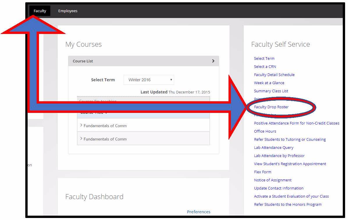 Picture of dropping students using the portal