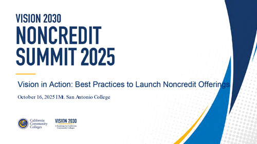 Vision in Action: Best Practices to Launch Noncredit Offerings