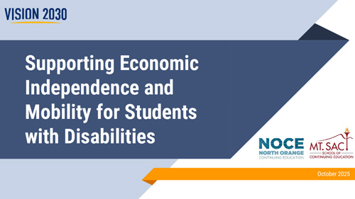 Supporting Economic Independence and Mobility for Students with Disabilities