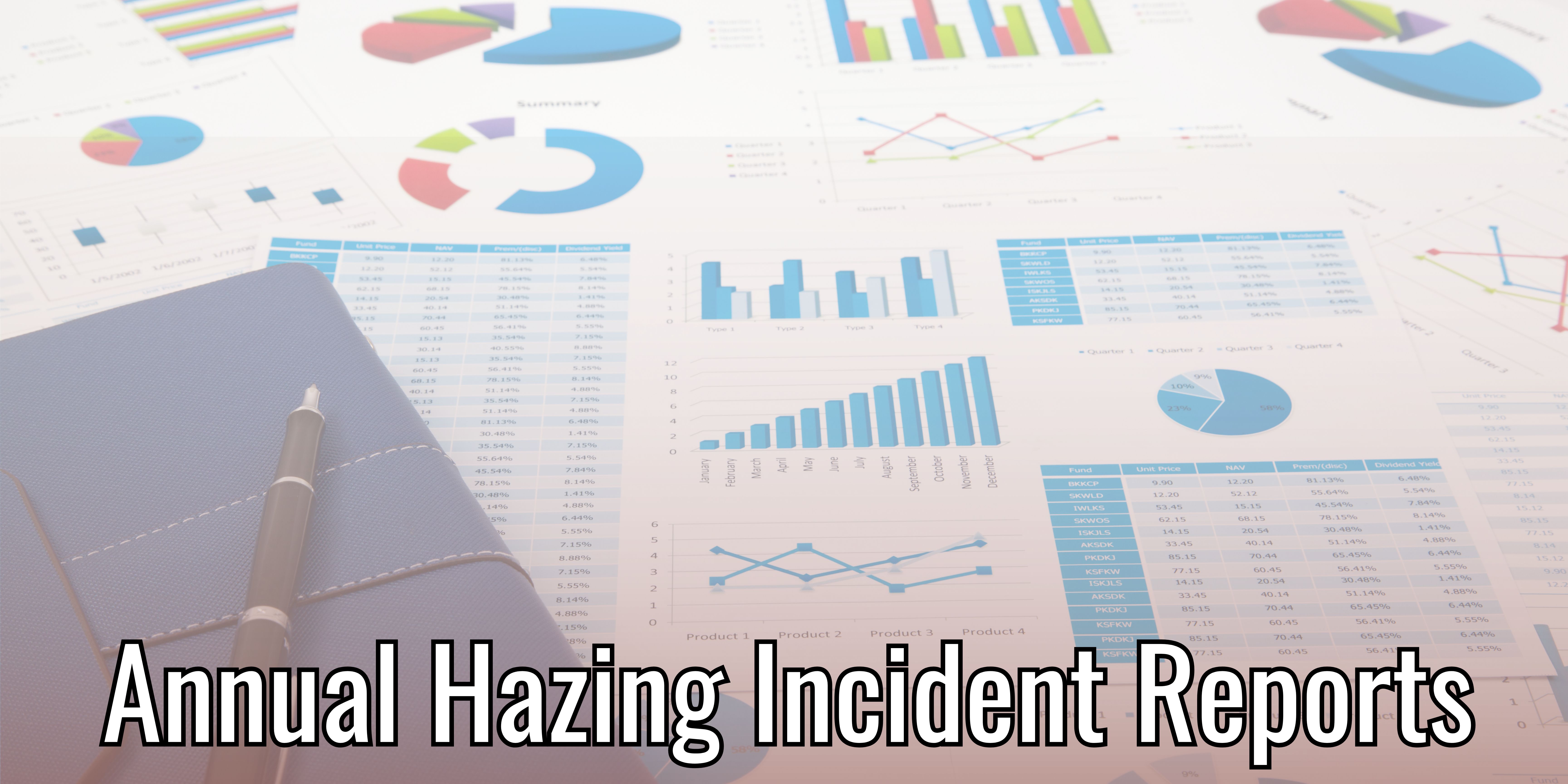 Annual Hazing Incident Reports Banner