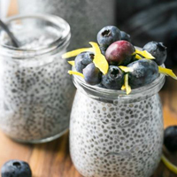 Lemon Blueberry Chia Pudding