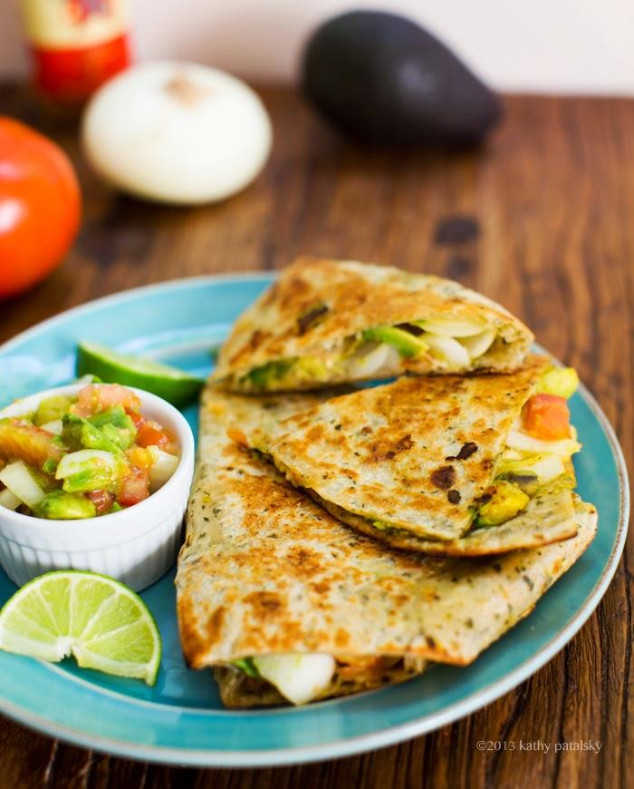 Cheeseless Quesadillas