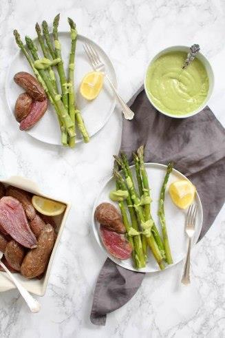 Roasted Asparagus With Avocado Hollandaise